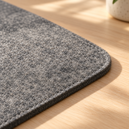 NESTELIOX Premium Felt Desk Mat — Natural Merino Wool Workspace Essential